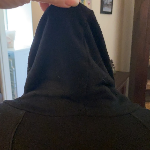 EVEREVE + Michael Stars from Neiman’s black jersey dress w/ hoodie. Made in USA - Picture 6 of 15